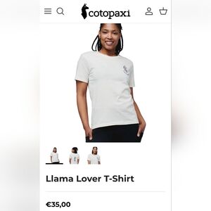 Cotopaxi Womens Llama Lover TShirt Denim Blue XL